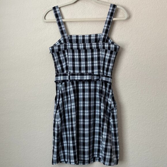 Hollister Plaid Belted Waist Flattering Mini Dress Academia - Picture 7 of 14